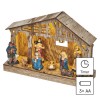 VB betlém, 5 LED, na baterie, 26x19cm VÝPRODEJ Vánoční betlém, vnitřní, stále svítící, těleso plast, 5 LED, teplá 3000K, na baterii 3xAA, 1,5V, IP20, rozměr l=26cm, h=19cm, časovač 6h/18h nebo stále náhled 2
