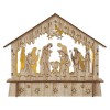 VB dřevěný betlém, 6 LED, 18x15cm Vánoční betlém, vnitřní, stále svítící, těleso dřevo, 6 LED, teplá 3000K, na baterii 2xAA, 1,5V, IP20, rozměr l=18,5cm, h=15cm, časovač 6h/18h nebo stále náhled 1