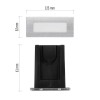 LAMAL LED 1,5W, IP65 Vestavné venkovní/vnitřní svítidlo do stěny, obdelník, hliník, povrch broušený hliník, difuzor sklo mléčné, LED 1,5W, neutrální 4000K, 55lm, Ra80, 230V, IP65, 123x53x61mm, vč. Montážního boxu náhled 11