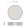 PLAM R 28,5W CCT TRIAC Stropní přisazené svítidlo, povrch bílá, difuzor plast opál, LED 28,5W, 2700lm, přepín. CCT teplota teplá 3000K-neutrální 4000K, stmív TRIAC, 230V, IP40, rozměry d=300mm, h=42mm. náhled 7