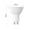 SADA 3ks - LED žárovka 7W, GU10 MR16, 100° d=50mm světelný zdroj LED žárovka bodová, těleso plast bílá, dif plast čirý, LED 7W, GU10 MR16, 806lm, teplá 3000K, vyzař. úhel 100°, Ra80, 230V, rozměry d=50mm, h=58mm, životnost 30 000hod, 3ks v balení náhled 2