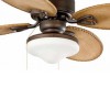 BOKO 2x60W, E27 Stropní ventilátor, základna kov hnědá tmavá, 4 dřevěné lopatky dekor borovice, 3 rychlosti 14W/29W/58W, osvětlení 2x60W, E27, 230V, IP20, Hz50, d=1300mm, h=500mm, vč. vypínače náhled 3
