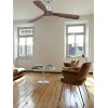BOATE1 Stropní pokojový ventilátor, základna kov povrch nikl mat, 3 dřevěné lopatky dekor tm. ořech, 3 rychlosti 14W/30W/65W, 230V, IP20, Hz50, d=1320mm, l=330-mm, vč dálkového ovladače náhled 6
