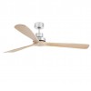 BOATE1 Stropní pokojový ventilátor, základna kov povrch nikl mat, 3 dřevěné lopatky dekor tm. ořech, 3 rychlosti 14W/30W/65W, 230V, IP20, Hz50, d=1320mm, l=330-mm, vč dálkového ovladače náhled 3