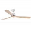 BOATE Stropní pokojový ventilátor, základna kov povrch nikl mat, 3 dřevěné lopatky dekor tmavý ořech, 3 rychlosti 25W/50W/90W, 230V, IP20, Hz50-60, d=1680mm, l=335-mm, vč dálkového ovladače náhled 4