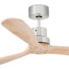 BOATE Stropní pokojový ventilátor, základna kov povrch nikl mat, 3 dřevěné lopatky dekor tmavý ořech, 3 rychlosti 25W/50W/90W, 230V, IP20, Hz50-60, d=1680mm, l=335-mm, vč dálkového ovladače náhled 3