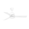 BOAST Stropní ventilátor, základna kov-barva bílá, 3 MDF dřevěné oboustranné lopatky dekor bílá-javor, 3 rychlosti 8W/22W/38W, 230V, IP20, Hz50, zpětný chod d=1050mm, l=360-mm, vč dálkového ovaladače náhled 1