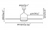 BOAST Stropní ventilátor, základna kov-barva bílá, 3 MDF dřevěné oboustranné lopatky dekor bílá-javor, 3 rychlosti 8W/22W/38W, 230V, IP20, Hz50, zpětný chod d=1050mm, l=360-mm, vč dálkového ovaladače náhled 3