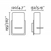 LUPE 1x40W, E27 Nástěnné svítidlo, základna kov, barva bílá, pro žárovku 1x40W, E27, 230V, IP20, rozměry: l=195mm, d=120mm, h=132mm náhled 5