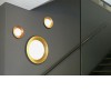 PLOSK LED 1x5W, G9 Stropní svítidlo, základna kov barva černá, difuzor sklo opál, vnitřní barva měď, LED 1x5W, G9, 230V, IP20, rozměry d=200mm, l=45mm náhled 6