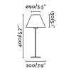 ADIRA stolní lampa 1x15W E27 Stolní dekorativní lampa, základna kov, těleso kov, povrch chrom šedostříbrná mat, stínítko len bílá, pro žárovku 1x15W, E27, 230V, IP20, tř.2. rozměry d=200mm h=400mm náhled 2