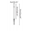 FIDEM II 8W, IP65 Sloupkové, venkovní svítidlo, těleso hliník, povrch černá, krycí sklo čiré, LED 8W, 349lm,  teplá 2700K, Ra90, 230V, IP65, rozměry d=40mm, h=600mm, svítí dolů, s bodcem do záhonu náhled 4