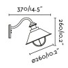 HOFF 1L nástěnná Nástěnné svítidlo těleso kov, imitace rezavá a opotřebení, sklo čiré, pro úspornou žárovku 1x12W, E27, 230V, IP33, d=260mm, h=260mm náhled 2