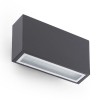 SYRA Nástěné svítidlo, těleso hliník, povrch černá, sklo čiré, LED 6W, teplá 3000K, 400lm/cca 20W žár, 230V, IP44, tř.1, 200x120x80mm, svítí nahoru/dolů náhled 1