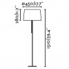 NIRTAM FLOOR Stojací lampa, těleso kov, povrch nikl matný, stínítko textil černý, pro žárovku 1x20W E27 A60, 230V, IP20, tř.2, rozměry d=450mm, h=1510mm, přív kabel 2m, s vypínačem náhled 3