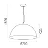 LAVA-P Závěsné svítidlo, materiál laminát, povrch vnější černá, vnitřní zlatá, pro žárovku 3x60W, E27, 230V, IP20, d=700mm, lankový závěs h=1625mm, lze zkrátit náhled 8