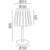 LOXO T Stolní lampa, materiál klobouk kov, povrch černá, noha dřevo pro žárovku 1x40W E14, 230V, IP20, rozměry d=215mm, h=405mm, vypínač na kabelu náhled 4