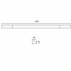 BUEN LED 1x9W IP44 do koupelny Nástěnné svítidlo, základna, kov, hliník, povrch chrom, difuzor plast PMMA opál, LED 1x9W, neutrální bílá 4000K, 600lm/cca 30W žár. 230V, do koupelny IP44, tř.2, rozměry l=950mm, h=40mm náhled 2