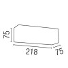 GYPSO 3 Nástěnné svítidlo, základna kov, těleso sádra povrch bílá (lze natírat malířskými barvami), pro žárovku 1x40W, G9, 230V, IP20, 218x75x75mm, svítí široký nahoru/dolů úzký náhled 2