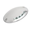 CRAB 2W Stropní svítidlo, těleso hliník, povrch šedostříbrná, 2 průzory LED 0,5W, denní 6500K, 40lm/cca jako 2W žárovka, 12V, IP68, d=80mm, h=15mm, trafo SAMOSTATNĚ náhled 3