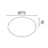 LABON Stropní svítidlo, plast, bílá, polykarbonát, opálový, 1x40W, E27, 230V, IP65, d=270mm, h=85mm náhled 2