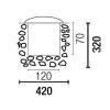 BARU Zemní svítidlo, základna hliník, kroužek nerez, sklo čiré, pro LED 1x9W, GX53, 230V, IP67, d=120mm, h=75mm, vč. montážního boxu, vč.sv.zdr náhled 2