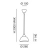 NICE S Závěsné svítidlo, těleso kov. stínítko sklo bílé, pro žárovku 1x60W, E27, A60, 230V, IP20, tř.1, d=360mm, vč. transparentního záv kabelu h=2000mm, lze zkrátit náhled 3