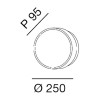 HATTON LED Stropní svítidlo, těleso plast, povrch bílá, LED 14W, teplá 3000K, 1300lm/cca 70W žár., IP65, tř.2, d=250mm, h=95mm náhled 2