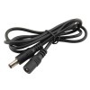 Prodlužovací kabel s konektory DC 5,5 x 2,1mm, vidlice + zásuvka, 100cm, černá Prodlužovací kabel s konektory DC 5,5 x 2,1mm, vidlice + zásuvka, 100cm, černá náhled 1