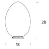 UOVO Stolní lampa, základna kov, povrch lak bílá lesk, difuzor sklo opál, pro žárovku 1x75W, E27, 230V, IP20, tř.2. rozměry d=270mm h=440mm náhled 4