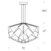 ALBEDO Závěsné svítidlo, základna kov, povrch lak bílá, difuzor textil bílá, pro žárovku 1x33W nebo 3x20W, E27, 230V, IP20, tř.1. rozměry d=700mm h=470mm, včetně závěsu l=2000mm, lze zkrátit náhled 3