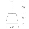 AMAX Závěsné svítidlo, základna kov, povrch chrom stříbrná lesk, stínítko plast bílá, pro žárovku 3x100W, E27, 230V, IP20, tř.1. rozměry d=820mm h=560mm, včetně závěsu l=3000mm, lze zkrátit náhled 4