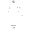 AMAX Stojací lampa, základna kov, povrch chrom stříbrná lesk, stínítko plast bílá, pro žárovku 3x100W, E27, 230V, IP20, tř.2. rozměry d=820mm h=2020mm náhled 3