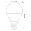 LED žárovka 5W E14 400lm teplá 3000K VÝPRODEJ Světelný zdroj LED žárovka kapková, materiál kov, difuzor plast opál, LED 5W, E14, 400lm, teplá 3000K, stmívatelná 230V, střední životnost 25.000h, rozměry d=45mm, l=80mm náhled 2