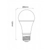 LED žárovka 10W, CCT, RGB E27 Žárovka LED 10W, E27, pomocí dálk. ovladače, nebo app v telefonu Tuya WiFi, lze nastavit teplotu CCT teplá 2700K - denní 6000K, stmívat, RGB, 230V, rozměry d=60mm, l=115mm náhled 3