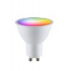 LED žárovka RGB GU10 Světelný zdroj, žárovka LED 5W, GU10 ES50, pomocí app v telefonu Tuya WiFi, BT, lze nastavit teplotu CCT teplá 2700K - denní 6000K, stmívat, RGB, 230V, rozměry d=50mm, l=56mm náhled 1