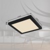 CLAUST SQ 12W Stropní přisazené svítidlo, těleso plast černá, difuzor plast opál, LED 12W, CCT přepín teplota teplá 3000K, neutrální 4000K, denní 6500K, 1050lm, IP20, rozměry 167x167x17mm. náhled 4