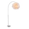 CALLA 1x40W E27 stojací Stojací lampa, těleso kov, povrch nikl mat, stínítko textil bílá, imitace ptačího peří, pro žárovku 1x40W, E27, 230V, IP20, tř.1, rozměry 960x450mm, nastav výška od 1410-1960mm, vč vypínače náhled 1