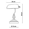 SERPULA 1x60W E27 Stolní lampa, základna kov, povrch mosaz antická, kryt sklo bílá, pro žárovku 1x60W, E27, 230V, IP20, tř.1, rozměry 260x190x360mm, vč vypínače náhled 4