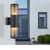SUBVIO WL 2x60W, E27, IP44, senzor Nástěnné venkovní svítidlo, PIR senzor pohybu, záběr 110°, dosah 4-8m, těleso nerez, povrch černá mat, dif plast kouřový, pro žárovku 2x60W, E27, 230V, IP44, tř.1, 102x420x170mm, svítí nahoru/dolů. náhled 2