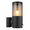 SUBVIO WL 1x60W, E27, IP44, senzor Nástěnné venkovní svítidlo, PIR senzor pohybu, záběr 110°, dosah 4-8m, těleso nerez, povrch černá mat, dif plast kouřový, pro žárovku 1x60W, E27, 230V, IP44, tř.1, rozměry 102x245x170mm, svítí nahoru. náhled 1