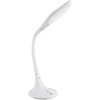 OPTALI LED 10W FLEXIBILNÍ Stolní lampa, flexi rameno, základna hliník, povrch bílá, těleso plast bílá, chrom detaily, LED 10W, 50-600lm, nastav teplota 3300K-4500K-6500K, stmív, 230V, IP20, tř.1, d=500mm, h=700mm, vč vypínače náhled 1