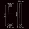 APOLENA P Sloupkové svítidlo, těleso nerez, difuzor plast, pro žárovku 1x60W, E27, 230V, IP44, tř.1, rozměry 1100x127x76mm. náhled 2