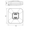 HF 360°/180° 800W, IP20 HF - Stropní přisazený senzor pohybu pro osvětlení, bílý, úhel záběru 360°/180°, dosah až 12m, čas 10s-12min, 3-2000lx, max.800W, 230V, IP20, rozměry 90x90x28,5mm. náhled 2