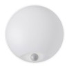 DICHODON LED 14W IP54 + senzor PIR Nástěnné venkovní svítidlo, senzor PIR, dosah 1-10m, záběr 90°, doba 10s-5min, materiál PC, povrch bílá, difuzor PC opál, LED 14W, 1000lm, neutrální 4000K, 230V, IP54, IK08, tř.2, d=215mm, h= náhled 1