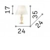FALKENBERG TL Stolní dekorativní lampa, těleso kov a plast, povrch bílá se zlatými detaily, stínítko textil bílá, pro žárovku 1x40W E14, 230V, IP20, tř.2, rozměry d=240mm, h=350mm náhled 2