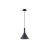 CONIO malá 200 VÝPRODEJ Závěsné svítidlo, základna kov, povrch bílá, difuzor sklo černé mat, pro žárovku 1x40W, E14, 230V, IP20, difuzor d=200mm, h=320mm, závěs l=1250mm, lze zkrátit náhled 1