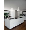 CONIO malá 200 VÝPRODEJ Závěsné svítidlo, základna kov, povrch bílá, difuzor sklo černé mat, pro žárovku 1x40W, E14, 230V, IP20, difuzor d=200mm, h=320mm, závěs l=1250mm, lze zkrátit náhled 4