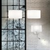 STONE 1x40W E14+1x1W LED/45LM Nástěnné svítidlo, těleso kov chrom, stínítko oválné textil bílá, pro žárovku 4x40W, E14, bodovka flexi rameno 1x1W LED/45LM, 230V, IP20, tř.1, rozměry š=300mm, v=350mm, h=160mm, vč. vypínače náhled 3