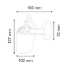 BROKE nástěnné 1x4,5W GU10 Venkovní bodové, svítidlo, nastavitelný směr svícení, těleso hliník, povrch černá, pro žárovku 1x4,5W, GU10 ES50, 230V, IP66, tř.2, rozměry 100x127mm náhled 3